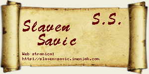 Slaven Savić vizit kartica
